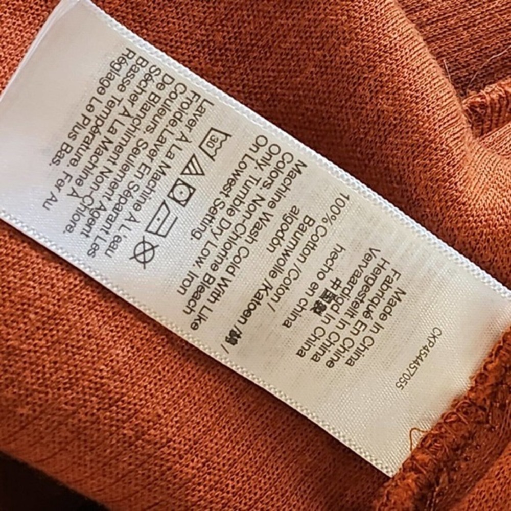 Madewell Wrap Jumpsuit Orange Textured Knit Tie-Knot Size Medium - Picture 8 of 9